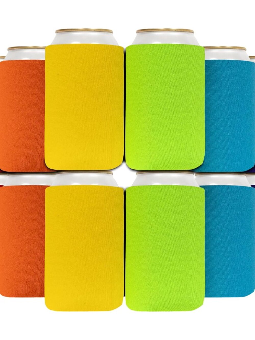 Foam Can Cooler Sleeves, 12 oz, 12 Units, Mix Colors
